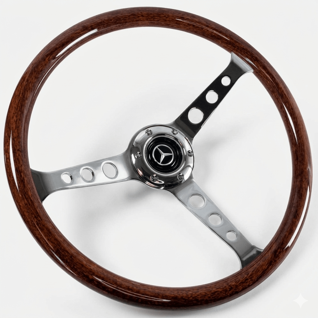 15" Wood Steering Wheel For Mercedes - Benz - Punk Wheels