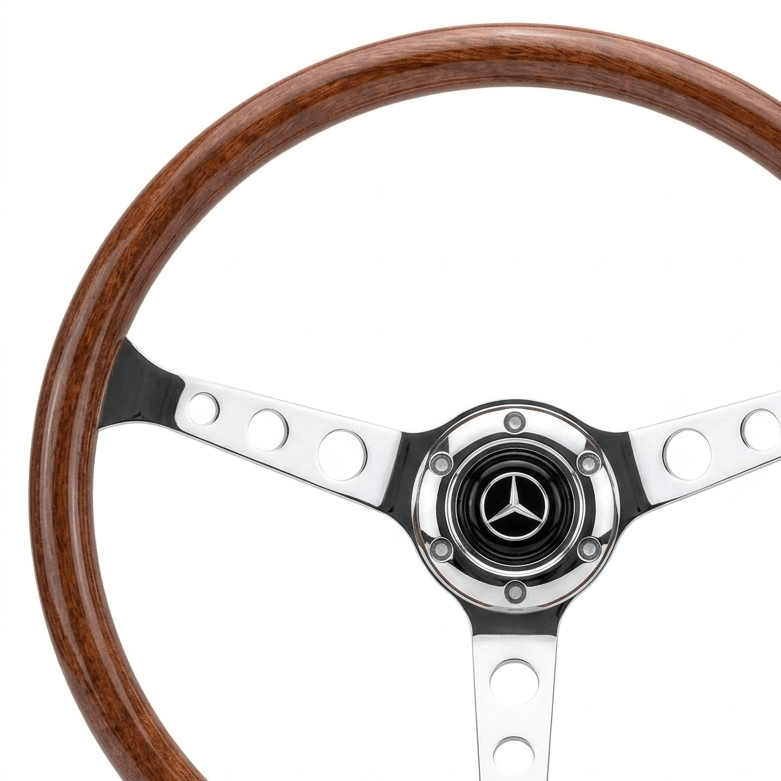 15" Wood Steering Wheel For Mercedes - Benz - Punk Wheels