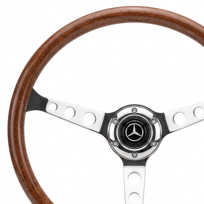 15" Wood Steering Wheel For Mercedes - Benz - Punk Wheels