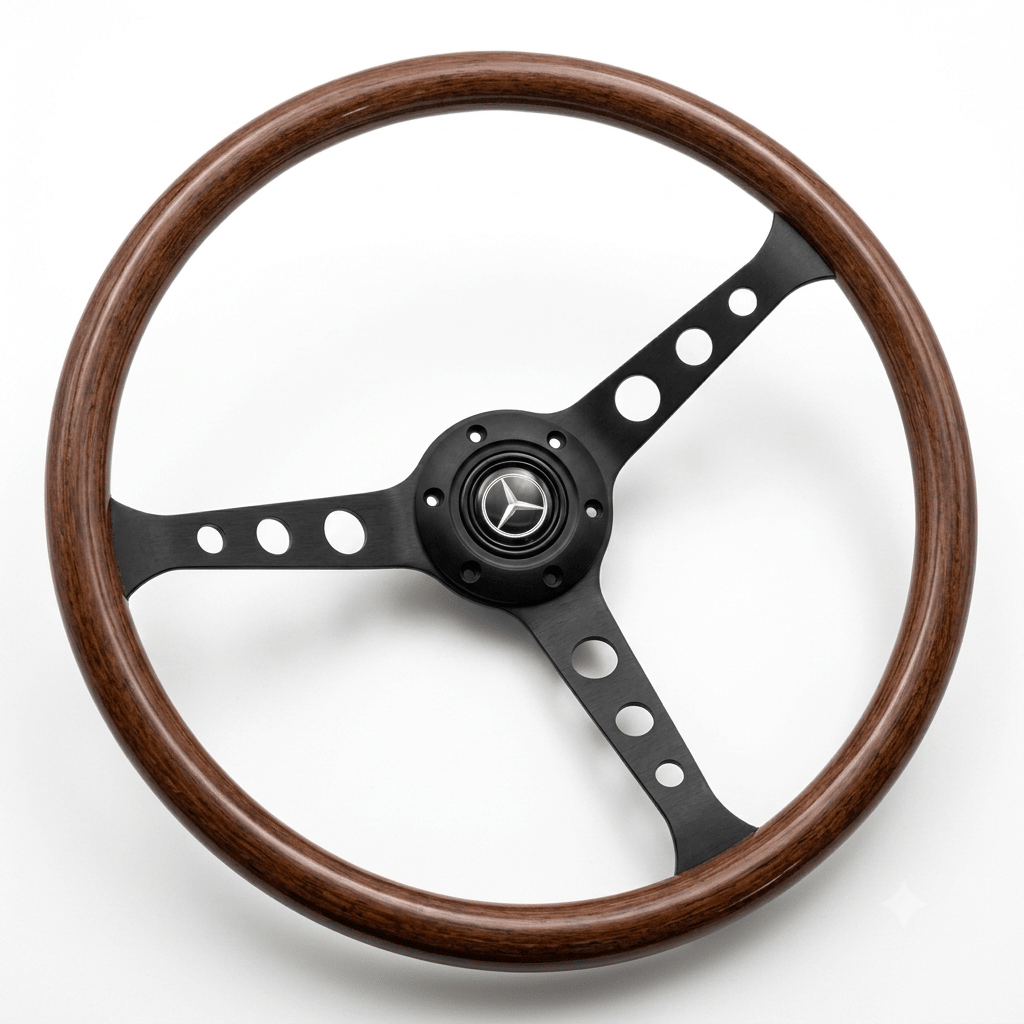 15" Wood Steering Wheel For Mercedes-Benz - Punk Wheels