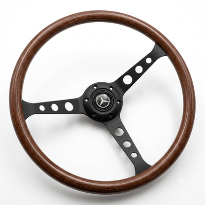 15" Wood Steering Wheel For Mercedes-Benz - Punk Wheels