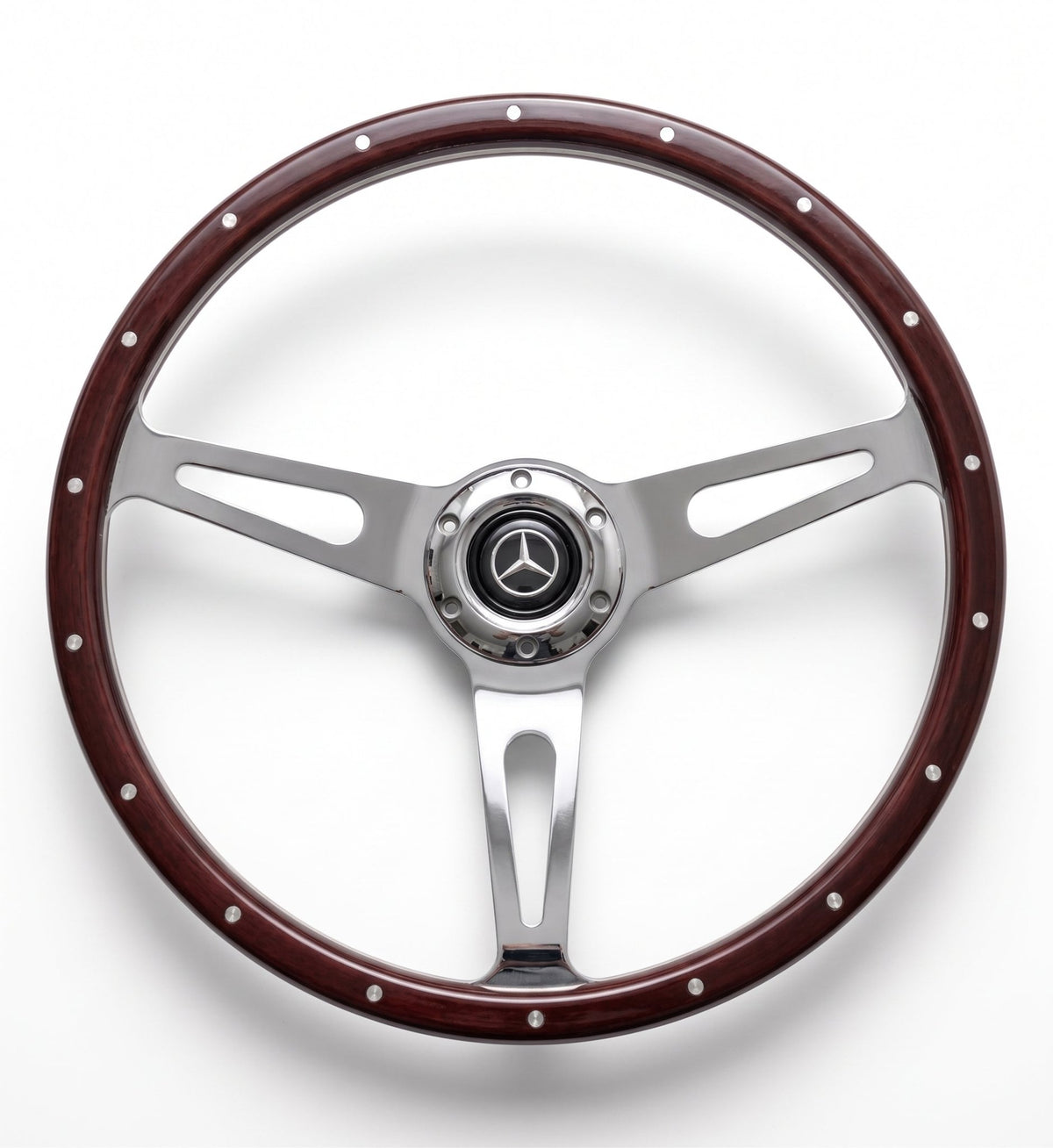 15" Wood Steering Wheel For Mercedes-Benz - Punk Wheels