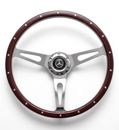 15" Wood Steering Wheel For Mercedes-Benz - Punk Wheels