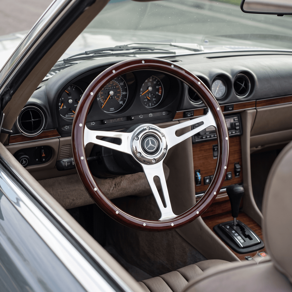 15" Wood Steering Wheel For Mercedes-Benz - Punk Wheels