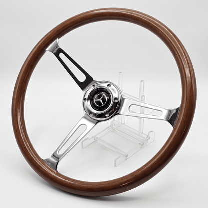 15" Wood Steering Wheel For Mercedes-Benz - Punk Wheels