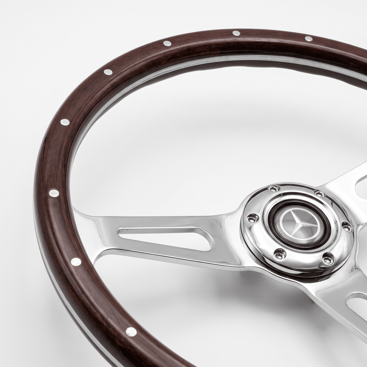 15" Wood Steering Wheel For Mercedes-Benz - Punk Wheels