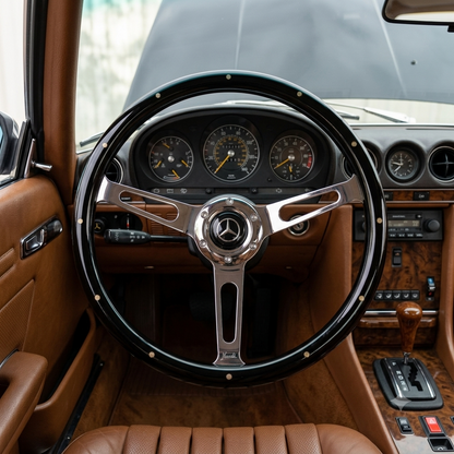 15" Real Wood Black Steering Wheel For Mercedes-Benz
