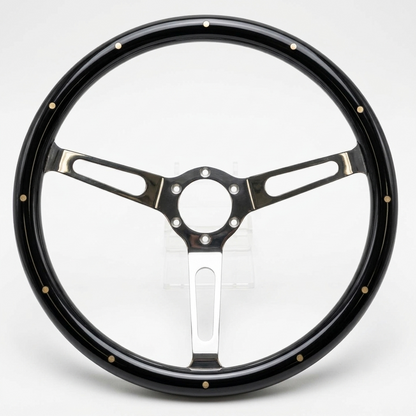 15" Real Wood Black Steering Wheel For Mercedes-Benz