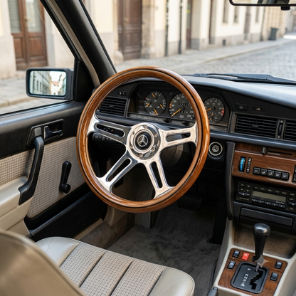 14" Wood Steering Wheel For Mercedes-Benz