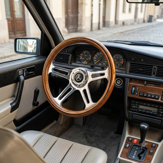 14" Wood Steering Wheel For Mercedes-Benz