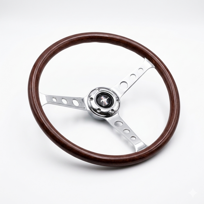 15" ABS Wood Steering Wheel For Ford Mustang