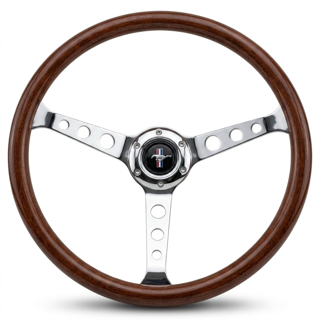 15" ABS Wood Steering Wheel For Ford Mustang