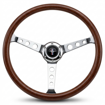 15" ABS Wood Steering Wheel For Ford Mustang