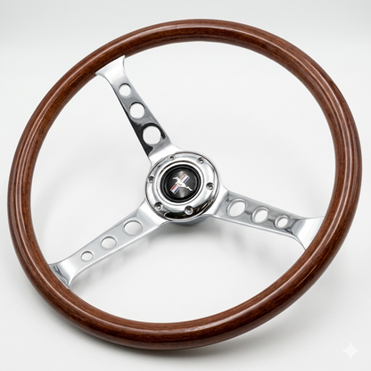 15" ABS Wood Steering Wheel For Ford Mustang