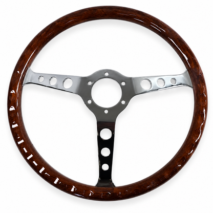 15" ABS Wood Steering Wheel For Ford Mustang