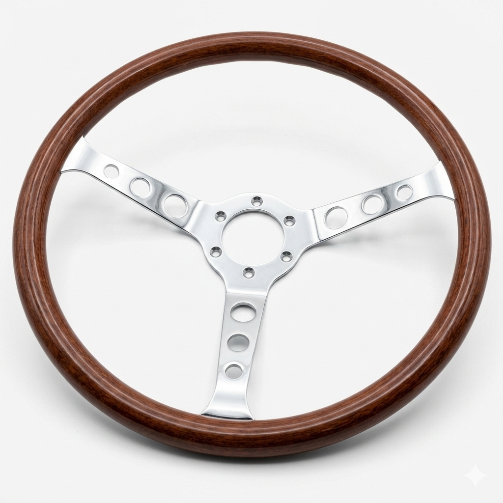 15" ABS Wood Steering Wheel For Ford Mustang