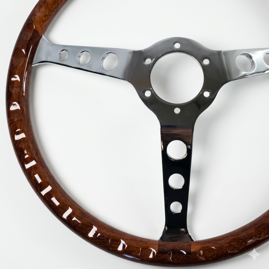 15" ABS Wood Steering Wheel For Ford Mustang