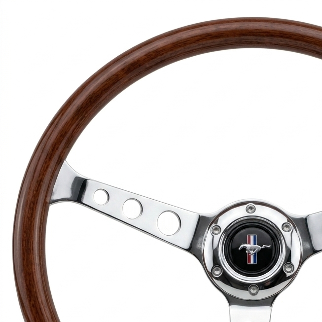 15" ABS Wood Steering Wheel For Ford Mustang