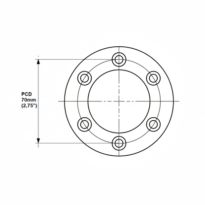 70mm PCD hub adapter flange for BMW steering wheel installation part diagram