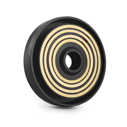 Punk Wheels black and gold metal steering wheel hub adapter for Mercedes-Benz front view