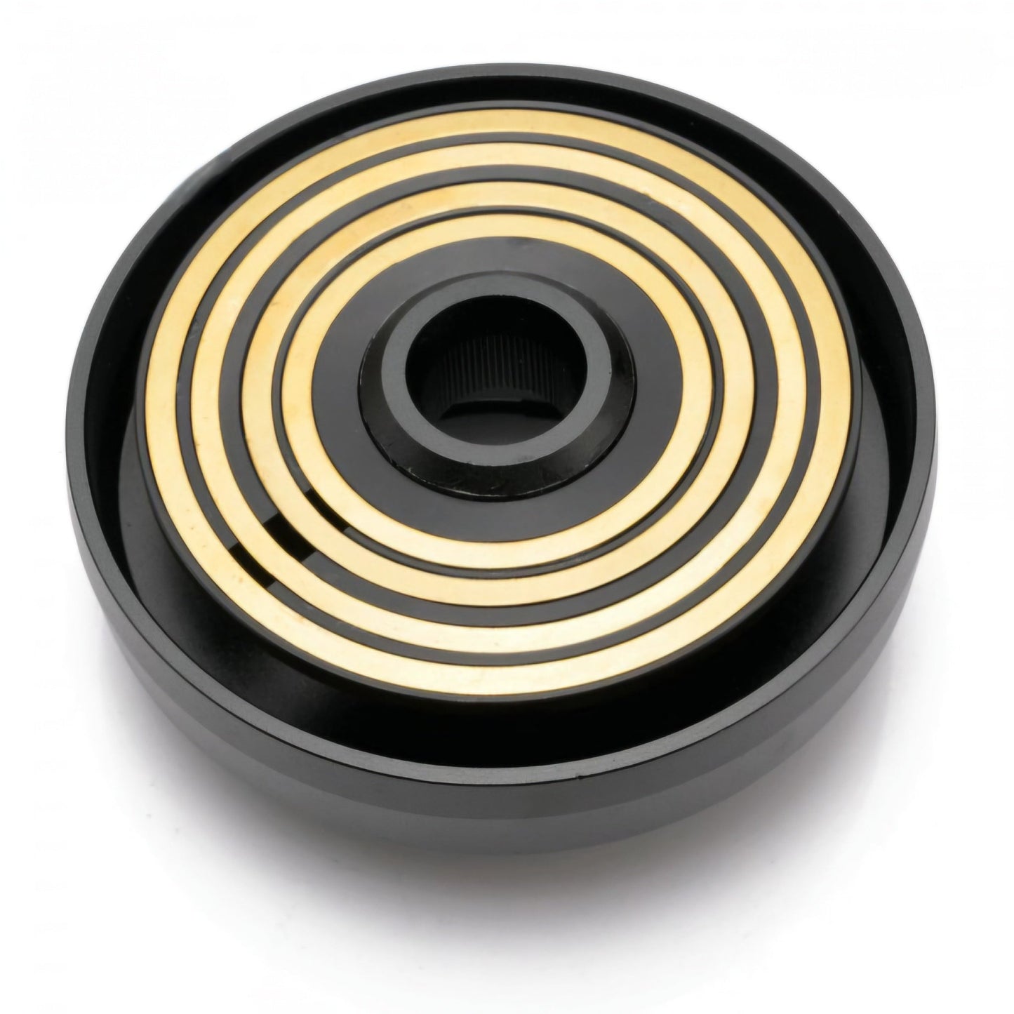 Punk Wheels black and gold metal steering wheel hub adapter for Mercedes-Benz hub adapter top view