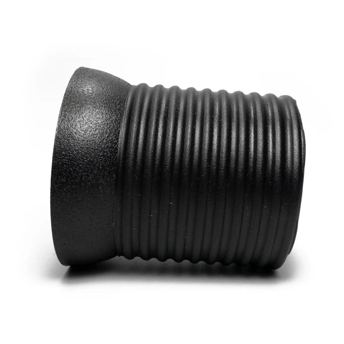 Black metal MERCEDES-BENZ R107 Hub Adapter steering wheel hub adapter side view by Punk Wheels