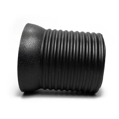 Black metal MERCEDES-BENZ R107 Hub Adapter steering wheel hub adapter side view by Punk Wheels