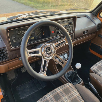 14" Leather Aftermarket Steering Wheel for VW Classic