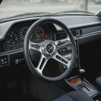 14" Leather Steering Wheel For Mercedes-Benz