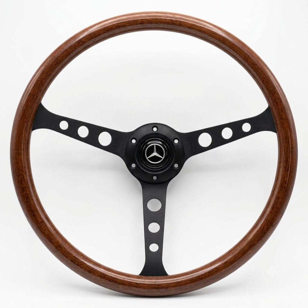 15" Wood Steering Wheel For Mercedes-Benz