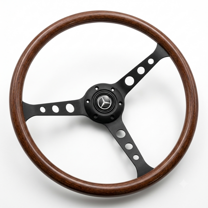 15" Wood Steering Wheel For Mercedes-Benz
