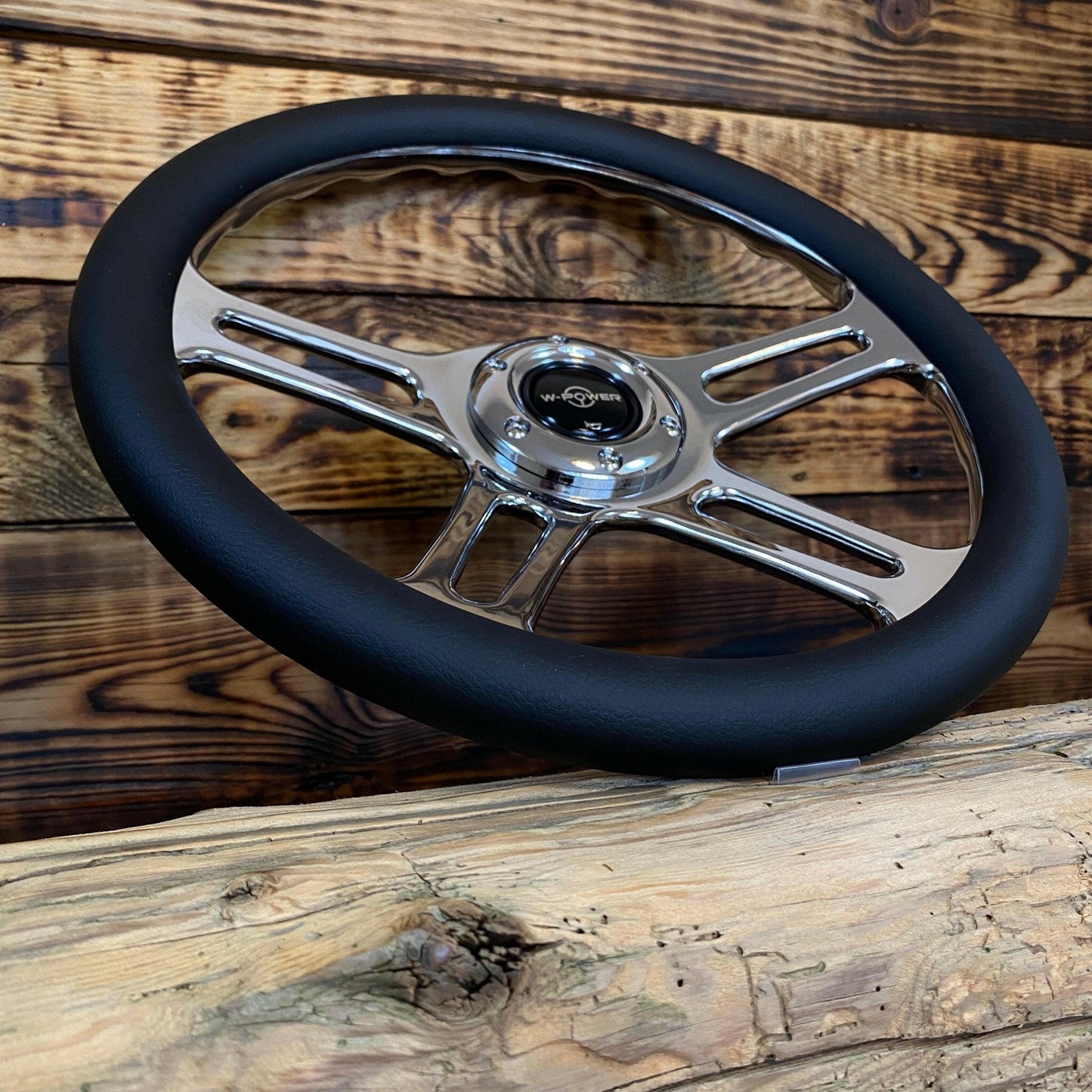 14" Leather Steering Wheel - Punk Wheels