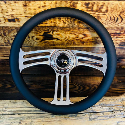 14" Leather Steering Wheel - Punk Wheels