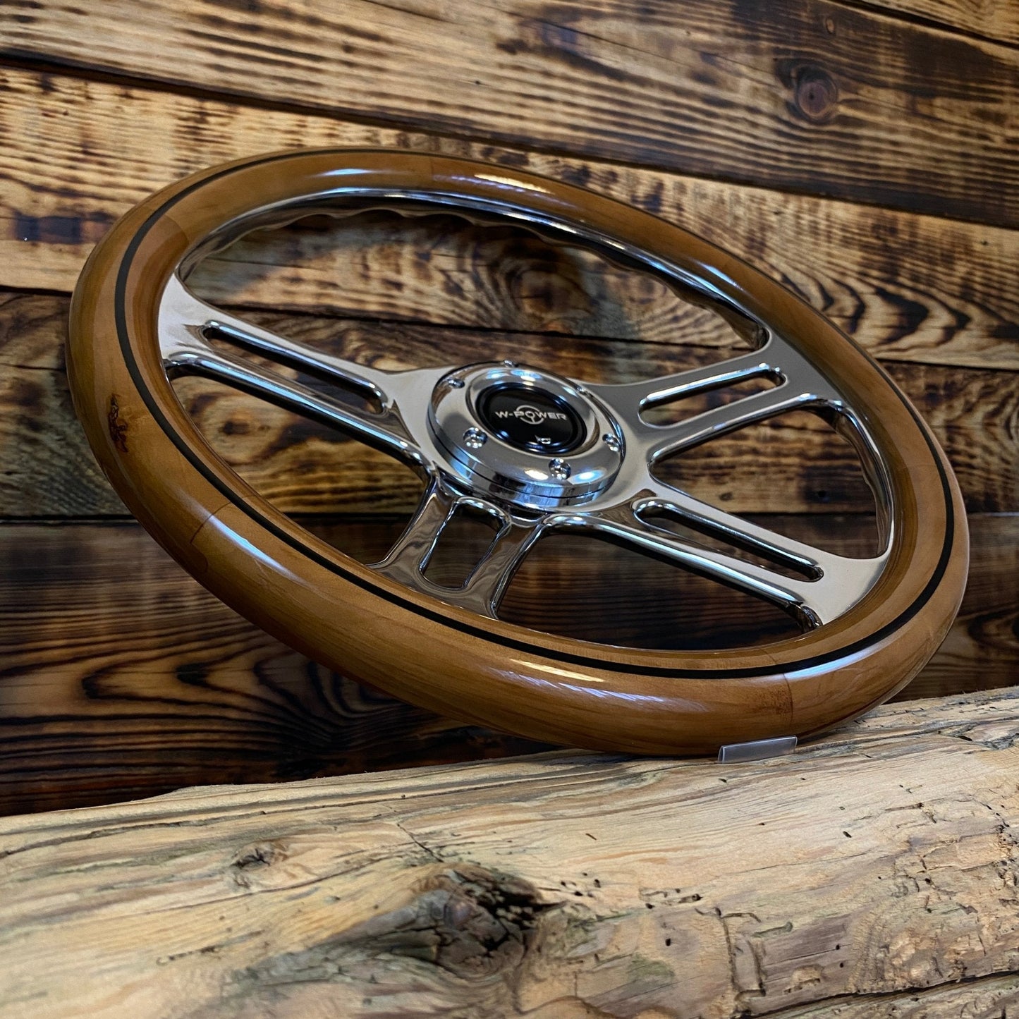 14" Wood Steering Wheel - Punk Wheels