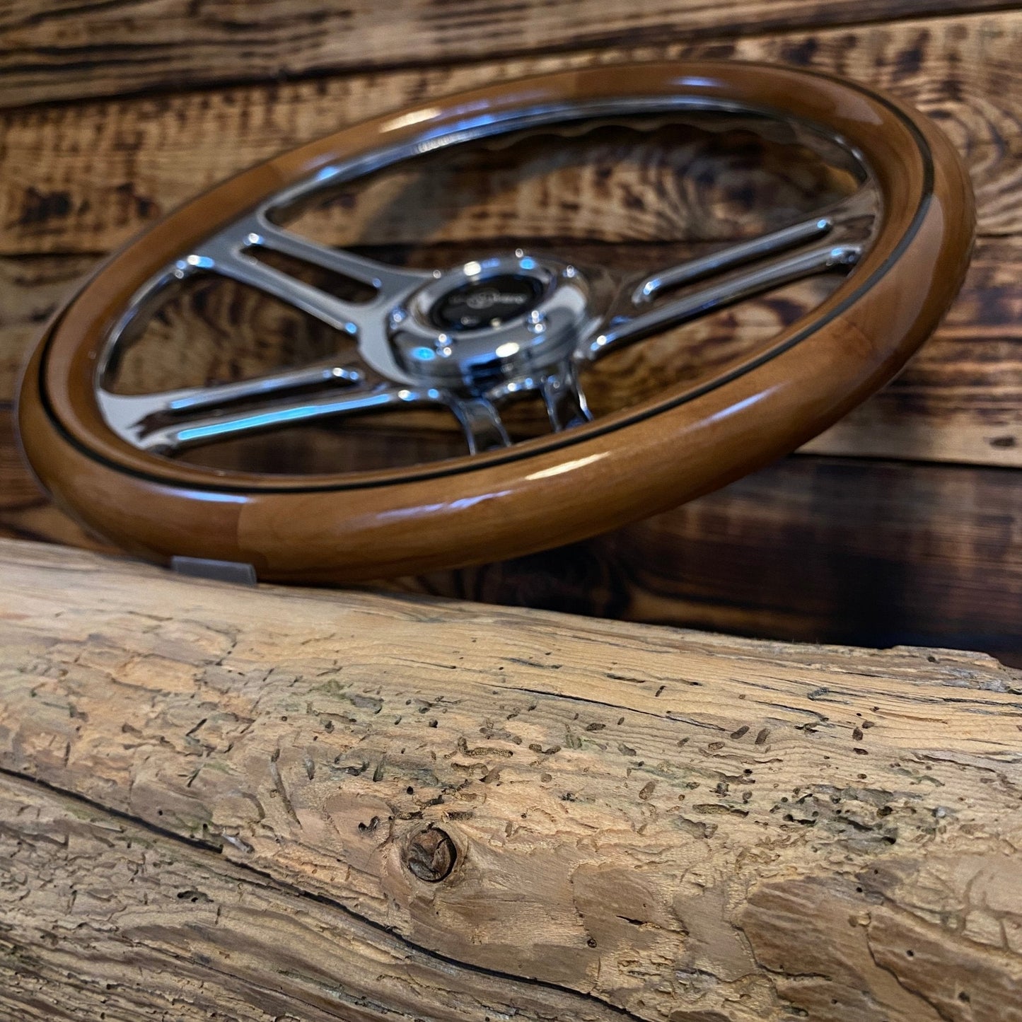 14" Wood Steering Wheel - Punk Wheels