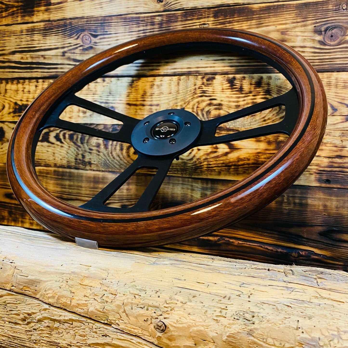 18" Wood Imitation Steering Wheel - Punk Wheels