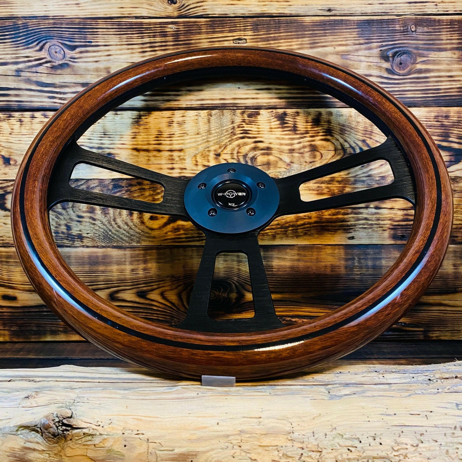 18" Wood Imitation Steering Wheel - Punk Wheels