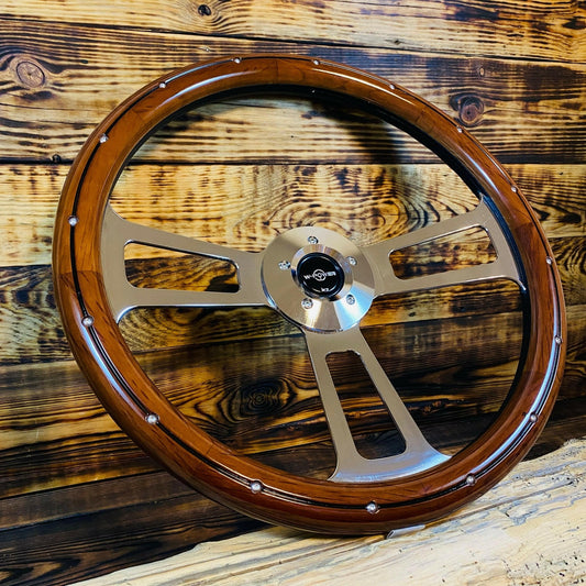 18" Wood Steering Wheel - Punk Wheels